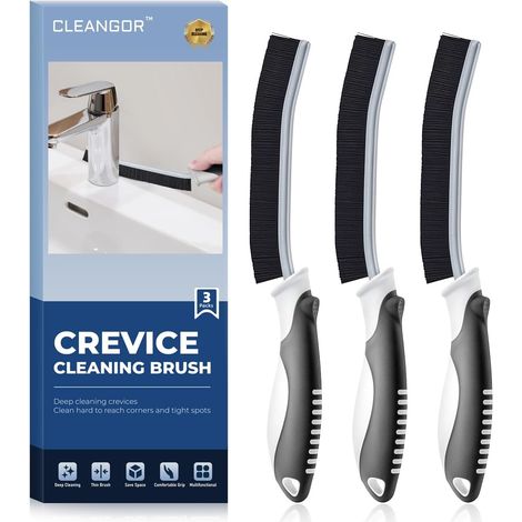 Tile Joint Brush with Ergonomic Handle (3, Black) (1/5)