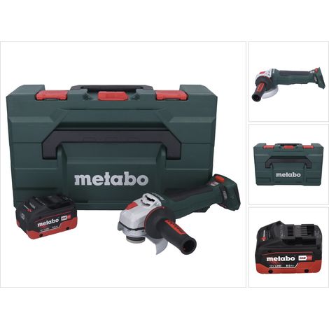 Metabo WPB 18 LT BL 11-125 Quick Meuleuse d'angle sans fil 18 V 125 mm Brushless + 1x batterie 8,0 Ah + metaBOX - sans chargeur (1/5)