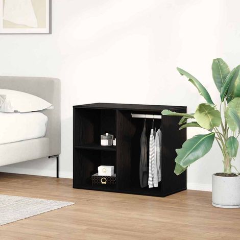 Kosmetikschrank mit Regal Schwarz Eichen-Optik 80 x 40 x 65 cm