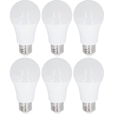Bulbs LED in package of 6, 7W, 3000K, 600LM, base E27, suitable to lighting indoor, 85-265V, light white hot (1/5)