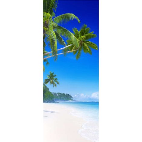 Panneau mural douche en alu-composite VIPANEL - Inspiration Nature Décor Plage - Finition Brillant - 100x255cm (1/5)