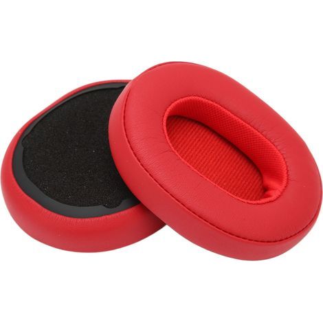 Coussinets de remplacement en simili-cuir protéiné pour Skullcandy Crusher 3.0 et Hesh 3, pièces de réparation rouges (1/5)