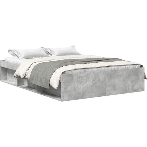Maison Exclusive - Bettgestell Betongrau 160x200 cm