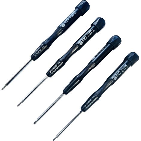 Lot de 4 tournevis de précision - Acier CR-V, PH000/PH00 (1/5)