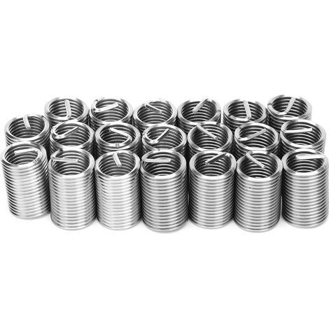 Lot de 20 douilles de réparation de filetage, inserts en acier inoxydable M12 x 1,52,5D