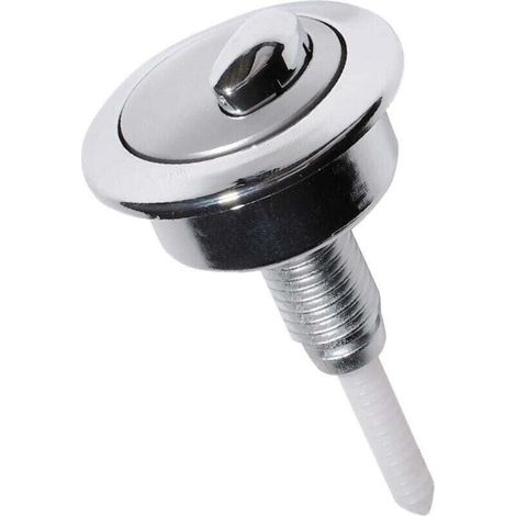 Bouton poussoir double pour chasse d'eau WC Bouton poussoir de réservoir de toilette à double chasse Chromé CF1003CP Compatible avec Siamp Twyford Optima49 (1/4)