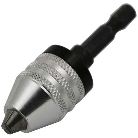 Mandrin de perceuse 0,3 à 6,5 mm Mandrin de serrage rapide mandrin de tournevis Clé à chocs perceuse à mandrin à libération rapide Adaptateur de foret 1/4 "mandrin à arbre hexagonalMandrin de(Blanc) (1/5)