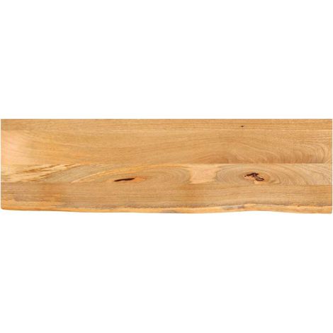 Tischplatte mit Baumkante 110x30x3,8 cm Massivholz Mango (1/5)
