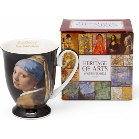 Vermeer-Porzellanbecher „Mädchen mit dem Perlenohrring“, 300 ml, luxuriöses Geschenk (1/5)