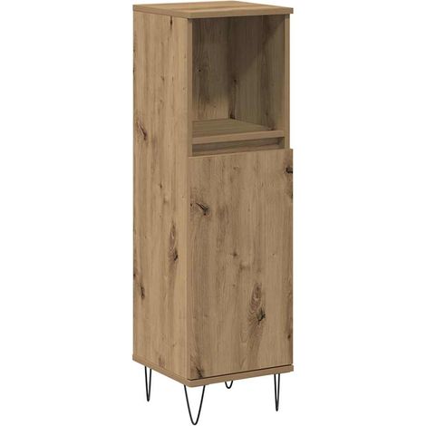 Maison Exclusive - Armadietto Bagno Rovere 30x30x100 cm Legno Multistrato