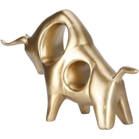 Stier-Statue – Stierskulptur – Umweltfreundliches Kunstharz – 26 x 15,8 x 8,2 cm – Einzigartiges Dekorationsobjekt (1/5)