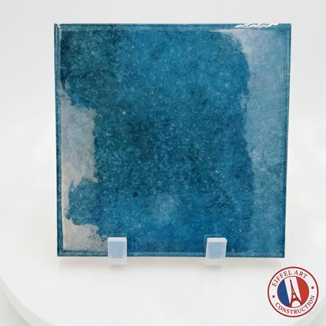 Aelle - Carrelage extérieur piscine carré bleu brillant 15x15 cm SPA&POOLS COLONIAL BLUE - Vendu par boîte de 0,5 m² (1/3)