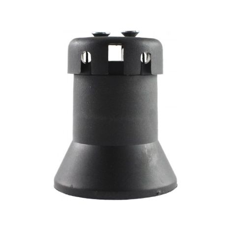 „Edison“-Lampenfassung im fairen Stil mit Stab verankert, E27 halogenfrei (bis zu 25W 4A 250V) IP20 Ø4,5x5,3cm (1/3)