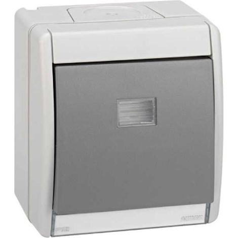 Conmutador gris 10ax 250v IP55 Simon 44 Aqua 4490201-035 (1/2)
