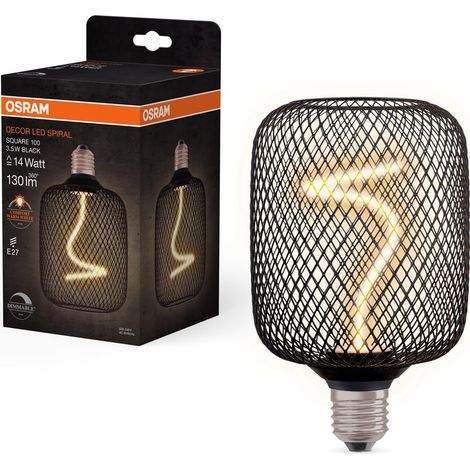 Bombilla LED decorativa, cilíndrica negra, E27, 130 lm = 14 W, luz blanca cálida, regulable, OSRAM OSRAM (1/4)