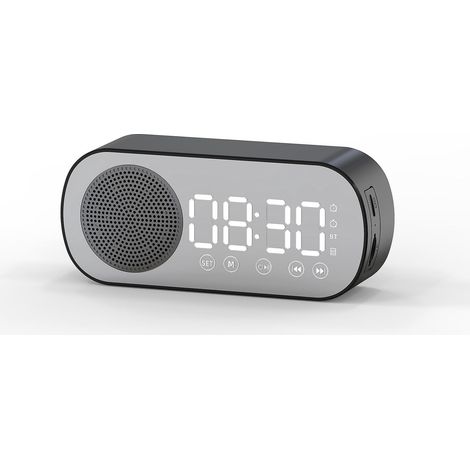 reveil Avec Chargeur Usb ,(noir) Horloge Digitale, Reveil Matin Avec Ecran De Luminosit, Rveil Numrique (1/5)
