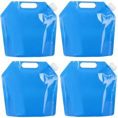 Bidon Eau 5 L, Jerrican Eau 5L, Bidon à Eau Pliable avec Couvercle, Sac d'eau Pliable, Bidon d'eau Flexible,Poche Portable,Conteneur (1/5)