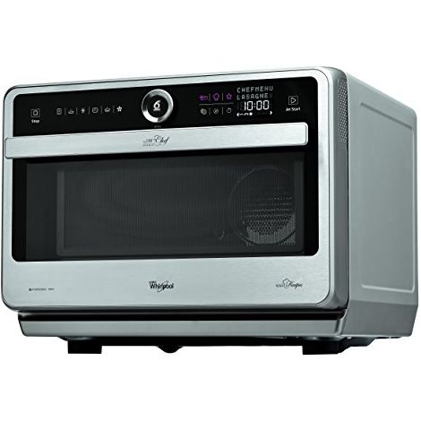 Whirlpool Microonde a libera installazione JT 479 IX Chef Premium termoventilato combinato, 33 litri, Inox, con griglia alta, griglia bassa, piatto Crisp + maniglia (1/4)