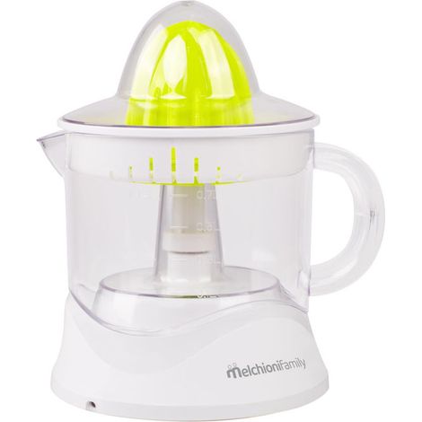 Melchioni spremiagrumi elettrico Zumo New, 40W, contenitore 0,7L, doppio movimento rotazione, Bianco