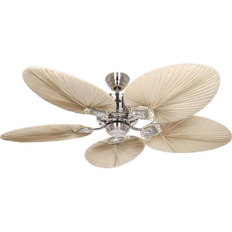 CARIBBEAN DREAM ECO II, Ventilator ohne Licht, Casafan - Corpo: Cromato - Colore Pale: Legno Naturale (1/5)