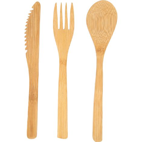 Lot de 3 couverts japonais : fourchette, cuillère et couteau pour cuisine et table.