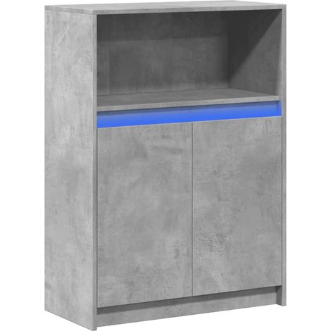 Credenza cassettiera cassettiera mobile contenitore organizer cucina soggiorno soggiorno con LED 72 x 34 x 100 cm derivati del legno grigio 020029805