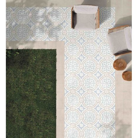 Carrelage Imitation Carreaux de Ciment VALENCIA Sorolla 20x20cm (1/2)