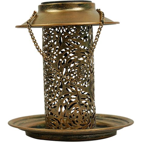 Lanterne Solaire - Niche À Oiseaux - Abri De Jardin Étanche - Bac En Métal - 20x20x22 cm - IP44 - 7 à 9 h D'éclairage - 1 Pièce (1/5)
