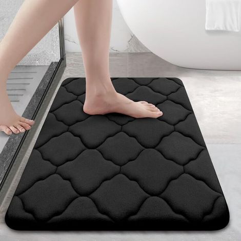 Tappetino da bagno in memory foam 60 x 40 cm, extra morbido e assorbente, antiscivolo, comodo, lavabile in lavatrice, adatto per pavimenti del bagno, vasche da bagno, docce e altro ancora (1/4)