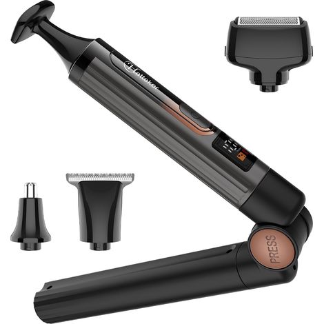 Tondeuse Corps électrique Rasoir pour le dos Homme avec bras extensible Rasoir dorsal ajustable du corps,visage,bras,menton Tondeusebarbe sans fil Commerce Étanche Kit de coiffure (1/5)