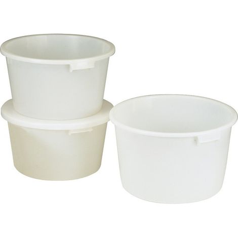 Vasca 65l polietilene alta densità naturale con maniglie incassate D.590mm H.330mm CRAEMER