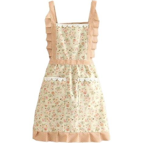 Küchenschürze für Damen mit Taschen, mehrlagige Latzschürze zum Kochen, Backen, Grillen und Gärtnern (Form 3) (1/5)