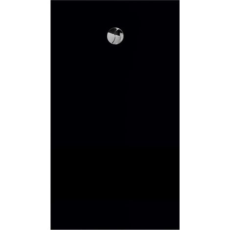 receveur 160x90x3.3cm extra-plat en polybéton noir mat effet soft-touch - redécoupable - nelson (1/3)