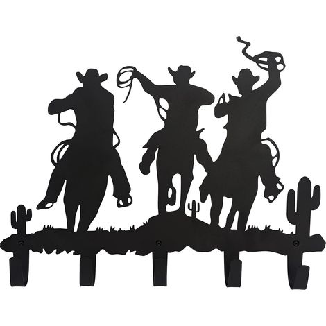 Wanddekoration mit Haken (Western-Cowboy) (1/5)