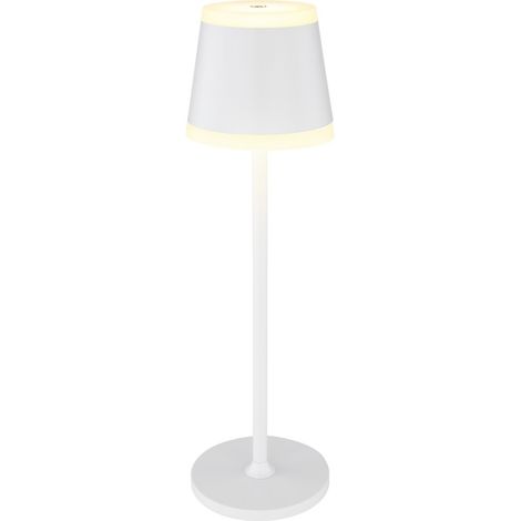 Lampe de chevet LED blanche mate IP54, variateur tactile 3000 K