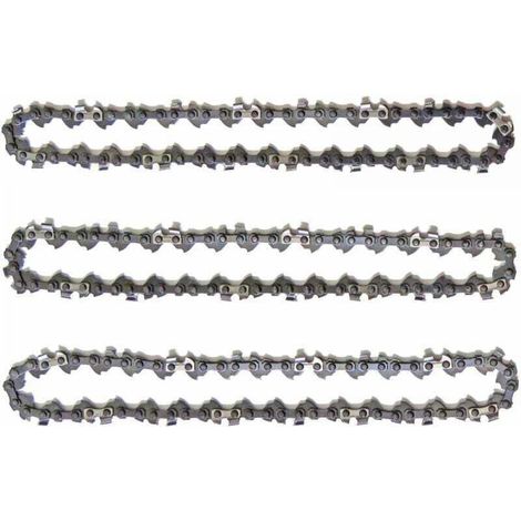 Lot de 3 Chaînes d'Élagueuse sur Perche pour Guide-Chaîne de 10" (25 cm), 40 Maillons d'Entraînement, Faible Rebond, Compatibles avec Black & Decker, Ryobi, Ferrex, Primaster et autres (1/4)