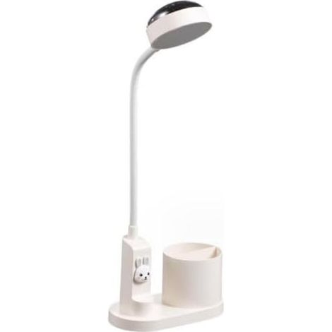 Kinderschreibtischlampe - Nachttischlampe mit Stifthalter - Himmelblau mit automatischem Farbwechsel - wiederaufladbare, dimmbare LED für Kinder [Energieklasse G]