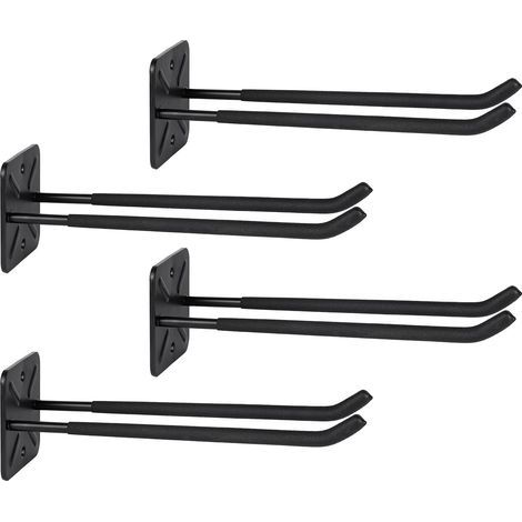 Lot de 4 grands crochets de garage robustes pour rangement d'outils de garage, support mural pour étagère à pneus, crochet d'échelle, organisateur de garage pour porte-roue (4) (1/5)
