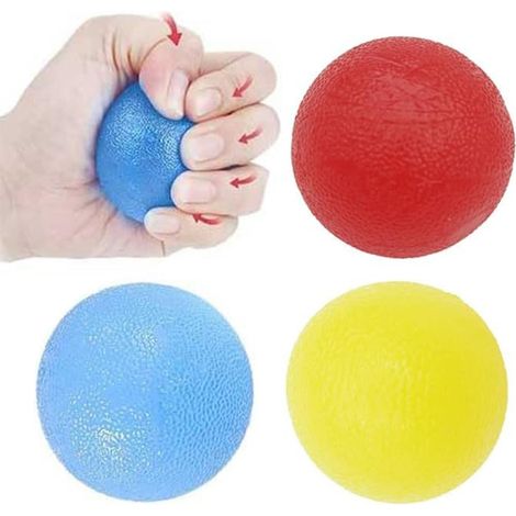 3 Pièces Silicone poignée balle, Anti-Stress Balle, Balle Reeducation Main, Personnes âgées Réadaptation Balles de Résistance Balles Exercice pour Renforcement de Main Doigts Poignets (1/5)