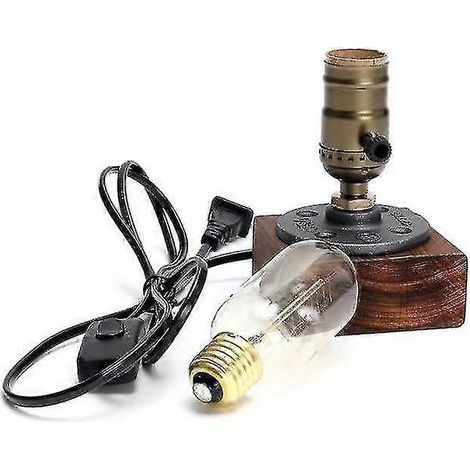 Lampe de table vintage industrielle avec veilleuse et éclairage d'ambiance E27 (1/5)