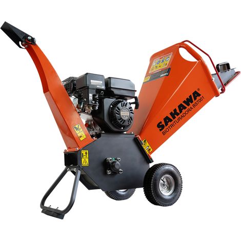 Sakawa – Biotriturateur thermique 7 CV – Moteur essence 212cc – Diamètre de coupe 100 mm – Lames réversibles pour branches jusqu'à 150 mm (1/5)