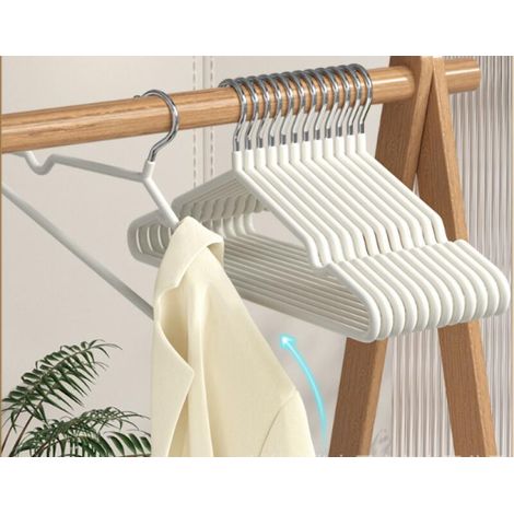 (10 pièces) Nouveaux cintres extra épais pour adultes, cintres antidérapants et sans traces, porte-vêtements (1/5)