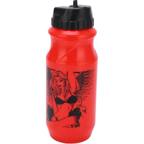 Gourde vélo 650 ml, bouchon large nettoyage facile, bec escamotable pour cyclisme et running, design rouge sportif (1/5)