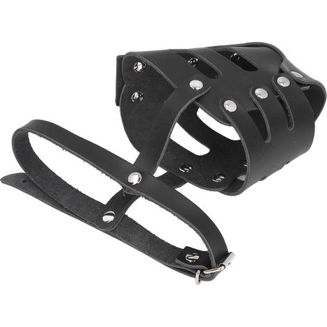 Muselière pour chien anti-morsure et anti-mâchouillage, respirante, ajustable et renforcée, facile à utiliser, pour cage et dressage. (1/5)