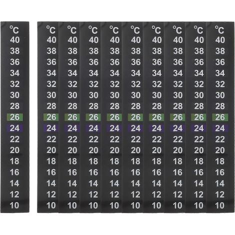 Lot de 10 thermomètres autocollants pour aquarium (10-40 °C)-13X2cm (1/3)