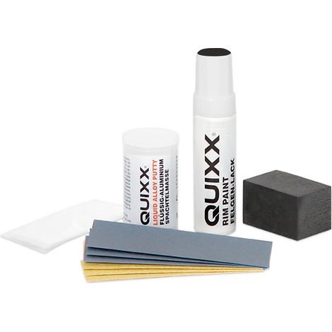 Quixx, kit riparazione cerchi in lega - Nero (1/3)