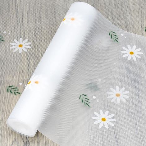 Tapis antidérapant pour tiroir de cuisine, tapis de placard, étanche et anti-graisse, 30 x 300 cm, blanc (1/5)