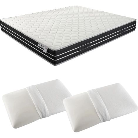 kit materasso matrimoniale e due guanciali dormir "sleep virusfree" 160x190 cm (1/3)