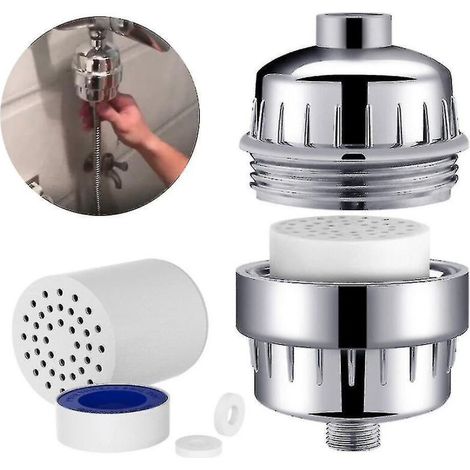 10-stufiger Duschfilter, universeller, austauschbarer Wasserfilter für Duschköpfe, Wasserreiniger, Wasserhärtefilter (1/3)
