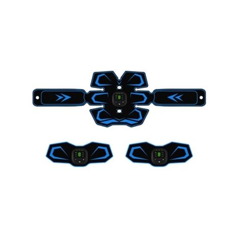 EMS-Bauchmuskelstimulator, Bauchmuskel-Klebestreifen, blaues Heimmuskeltrainingsset, dreiteiliges Set von Cuich-AquaForge